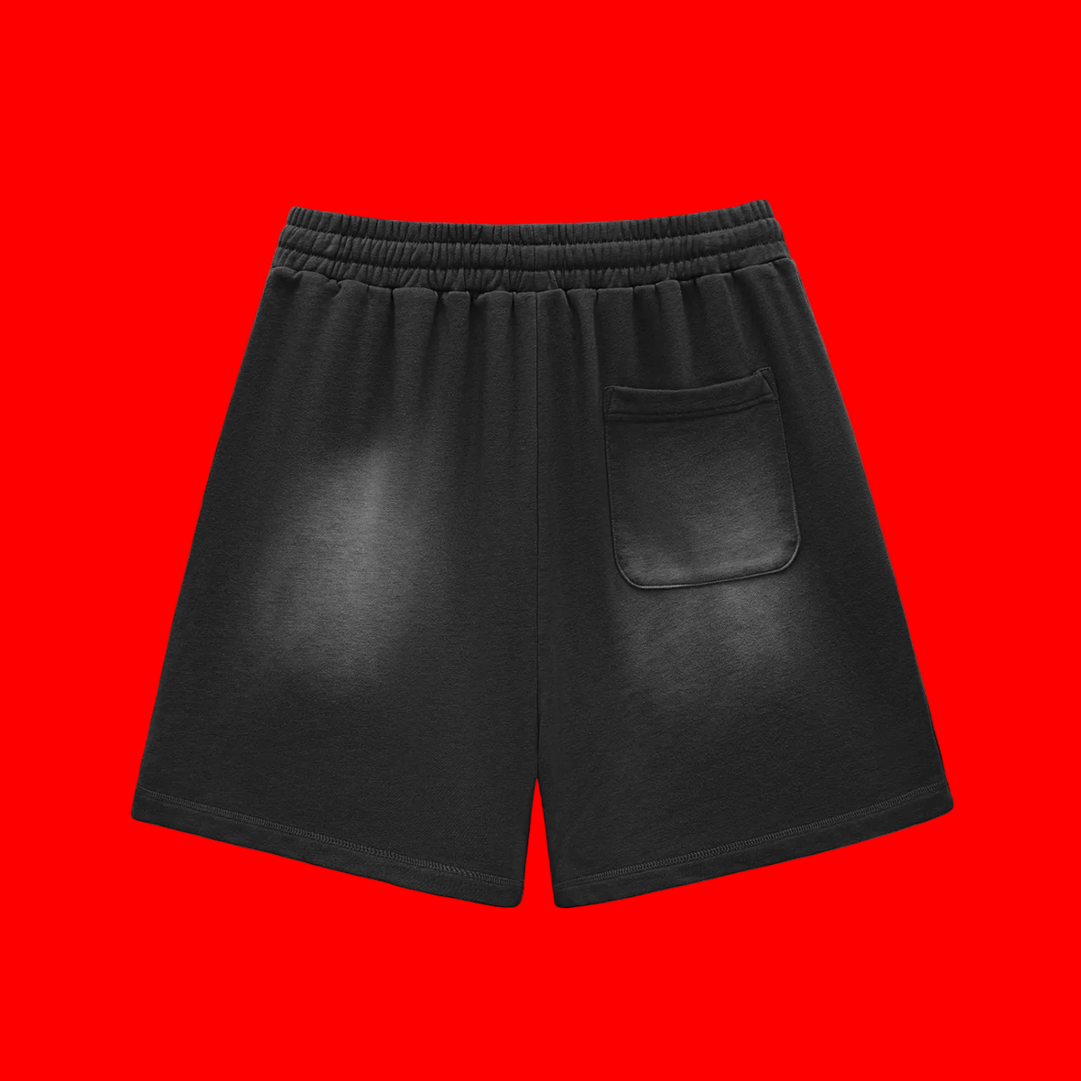 Sun Fade Raw Edge Cotton Shorts
