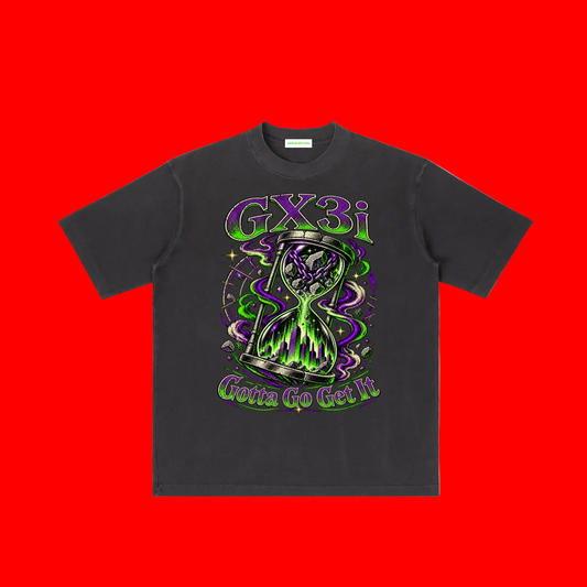 Time Crunch Gx3i Vintage Wash Drop Shoulder T-shirt